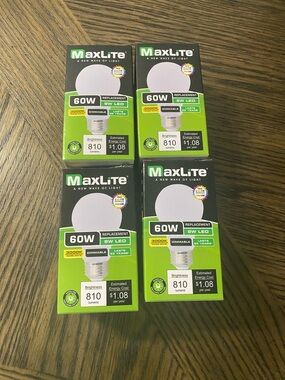60W Equivalent 3000K LED Bulb - White (Pack of 4)